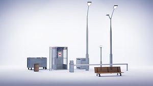 3D Urban Street Assets Pack - 3ds Max Corona