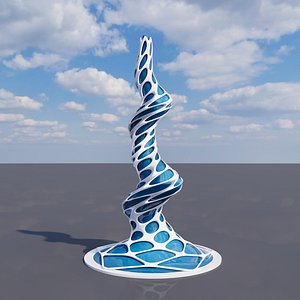 3D model Biomorphic Helix Tower