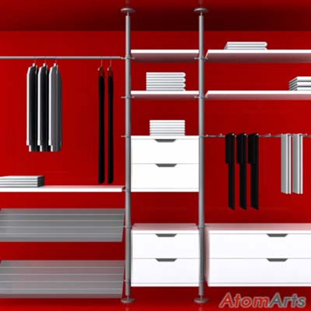 Bedroom Modular Storage 3d Model