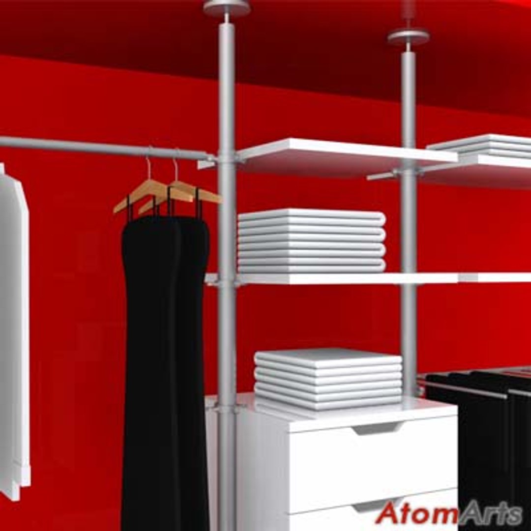 Bedroom Modular Storage 3d Model