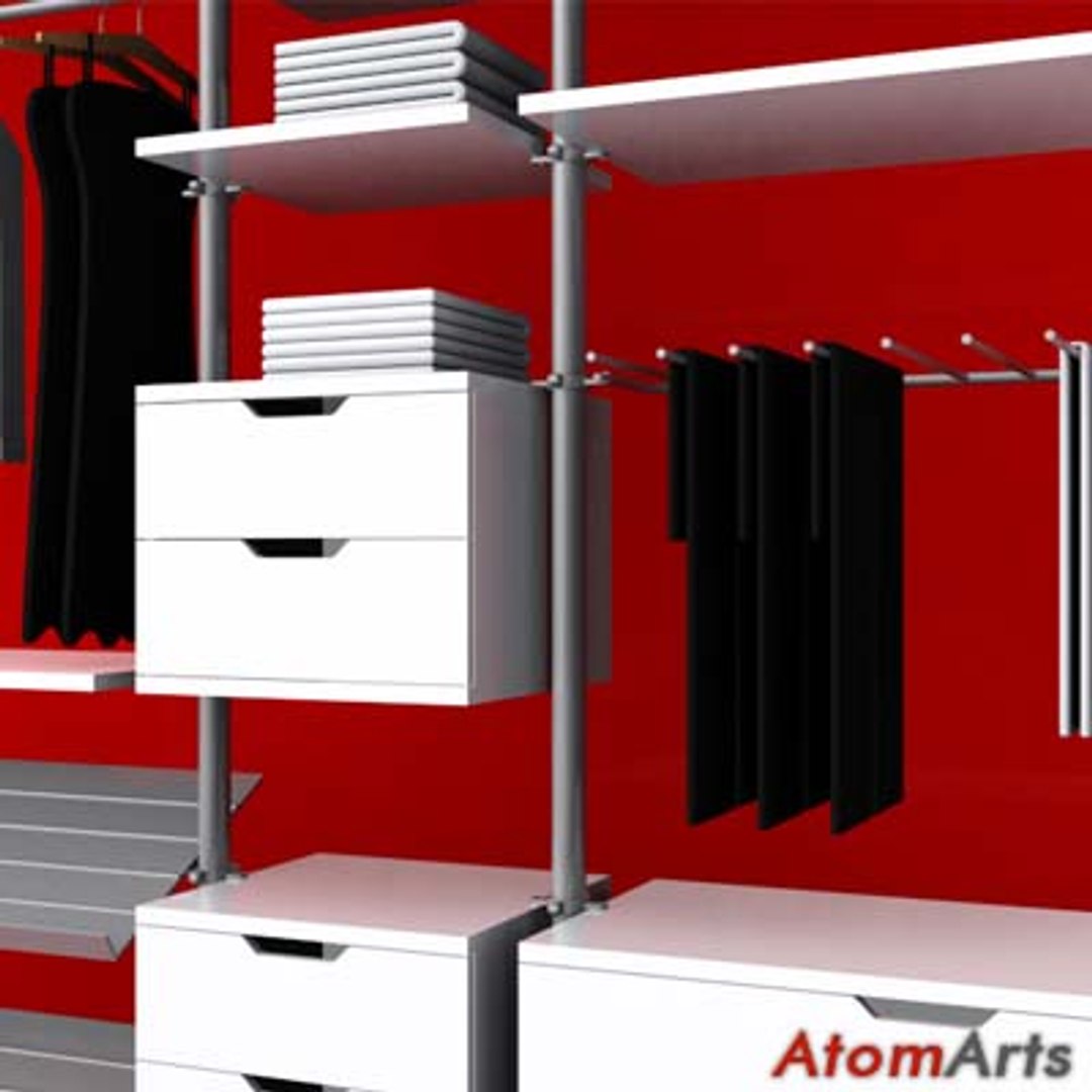 Bedroom Modular Storage 3d Model