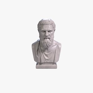 Plato Bust Sculpture 3D print model STL File Printable Bust 3D model