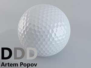 golf ball 3d max