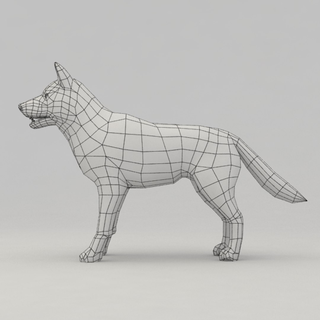 Rigged Wolf 3d Obj