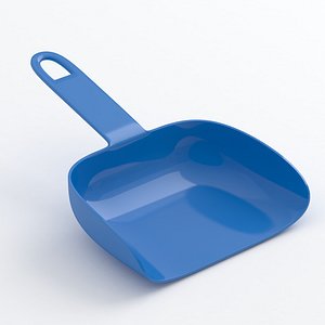 3D Blue plastic dustpan