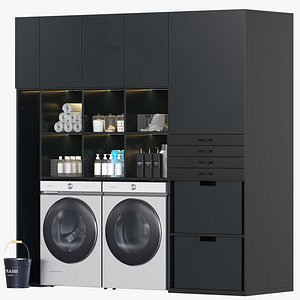 Laundry Room Set 01 3D model