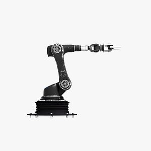 3D industrial robotic arm pbr