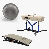 Gymnastics Equipment 3D Models Collection