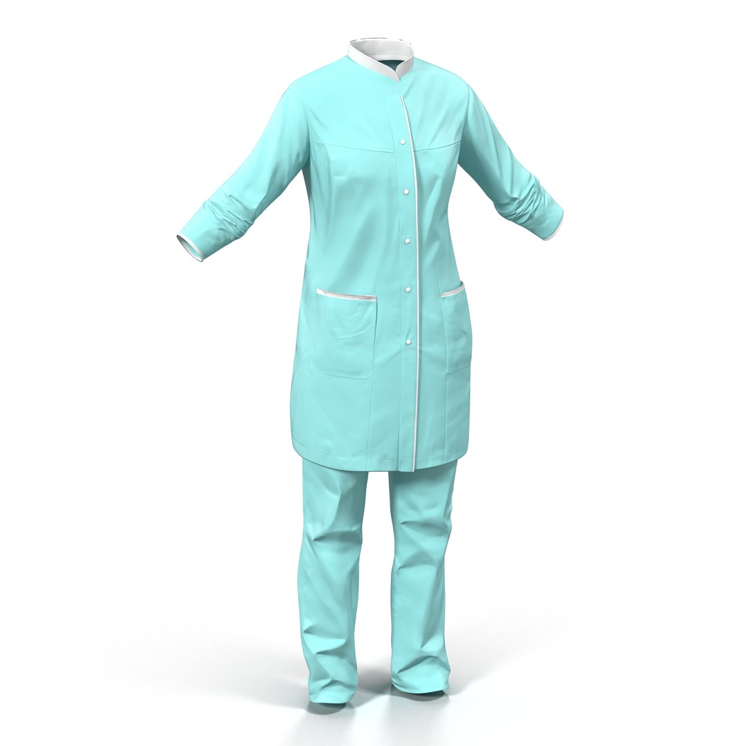 Female Surgeon Dress 4 3D Model 3D model preview