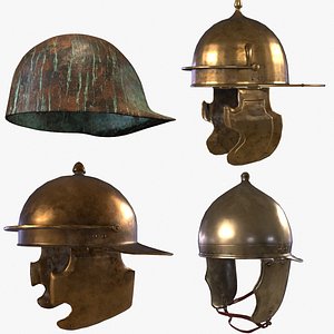 3D Roman helmet pack model