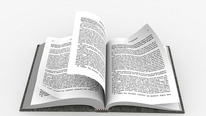 3D Book Rigged and Animated model