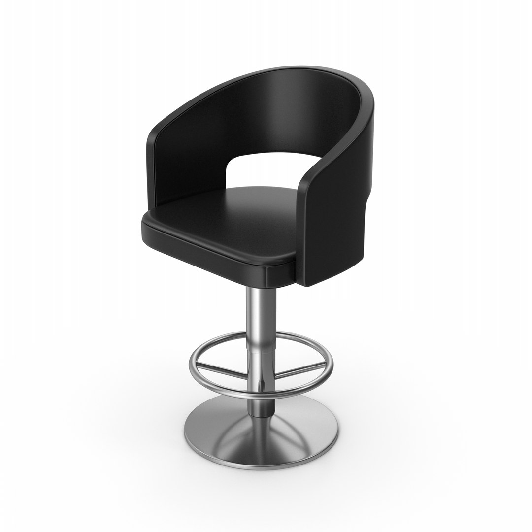 Black Chair Stool 3d Model - Turbosquid 2328406