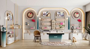 Modern Exhibition Cosmetics - Modern live broadcast room cosmetics store model