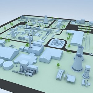 3D generic layout factory industrial model