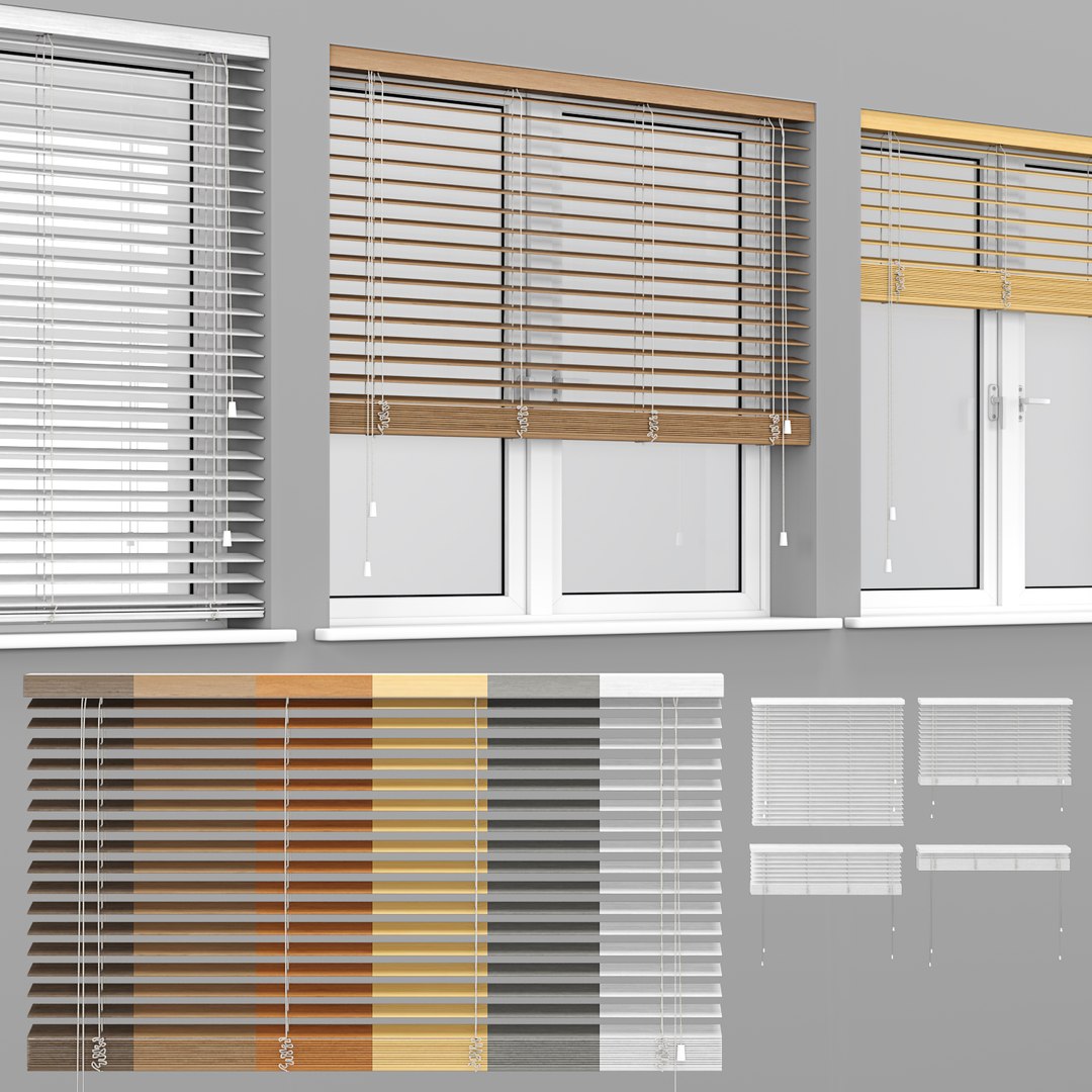 Wooden Blinds Window 3D Model - TurboSquid 1541817