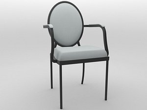 3d chair black plastic