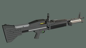 FREE Low Poly Stylized M60 Machine Gun