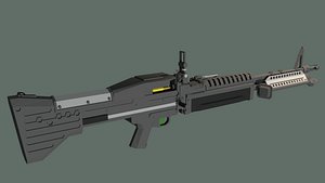 FREE Low Poly Stylized M60 Machine Gun