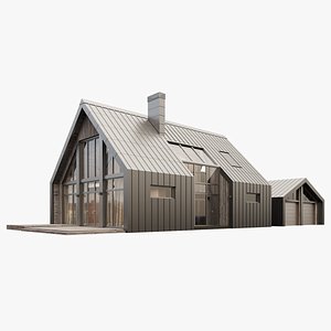 3D barnhouse house