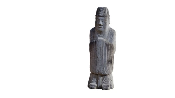 Rolyal Tomb of King Heungduk literator statue model