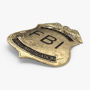 3D fbi badge