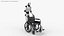 Humanoid Robot Pushing Wheelchair Animated Rigged For Maya model