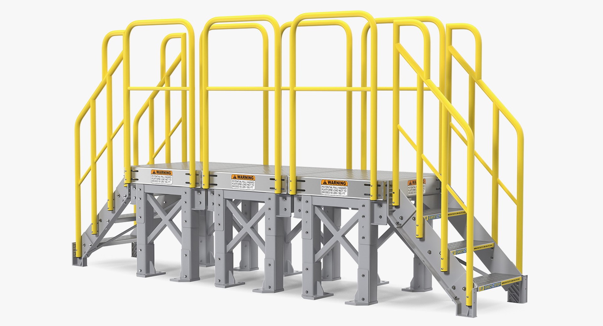 Industrial Stairs 3D model preview