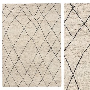 SANTALI JUTE RUGBleached-Black 3D model