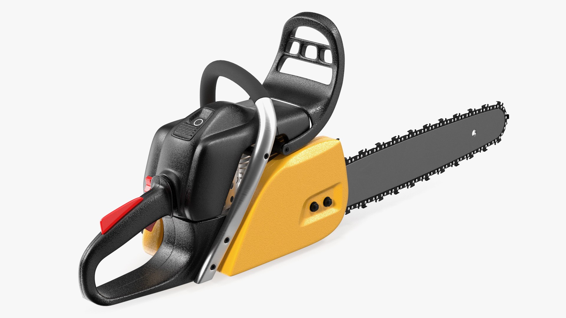 Gas Chainsaw Yellow 3D model preview