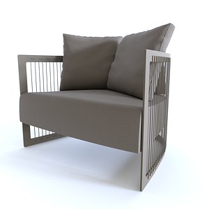 3D model hair armchair