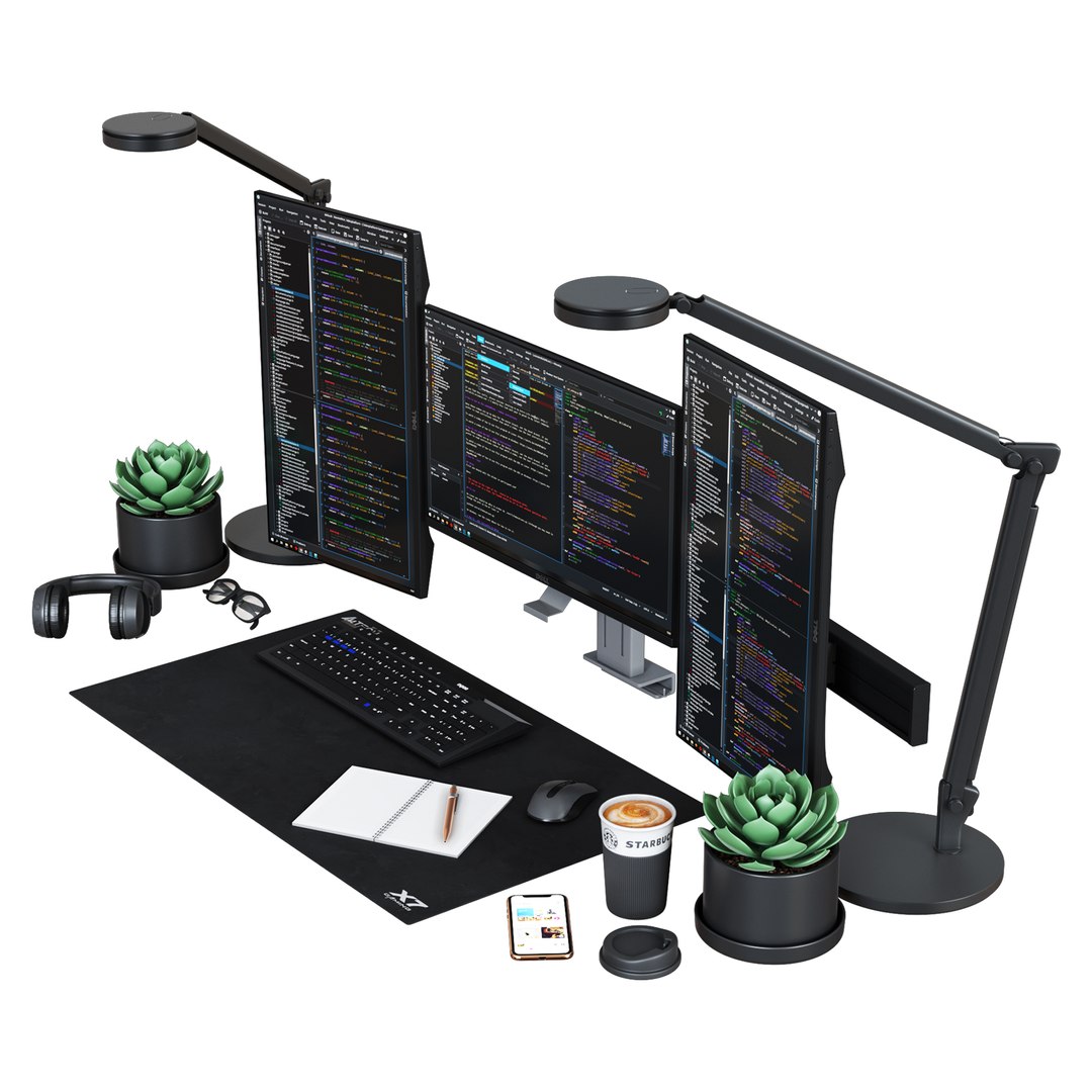 Desktop Set Specialist Edition 3D Model - TurboSquid 1636336