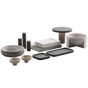 3D 057 Living decor set formliving NEUTRAL PACK 02 model