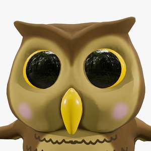 Owl Beni Cartoon - No Rig 3D model