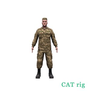 ukrainian soldier 2017 3D model