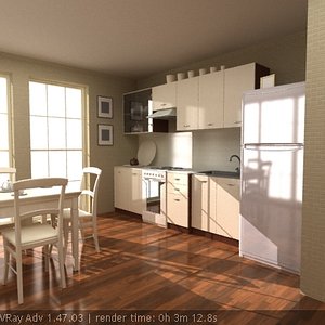 3d kitchen model