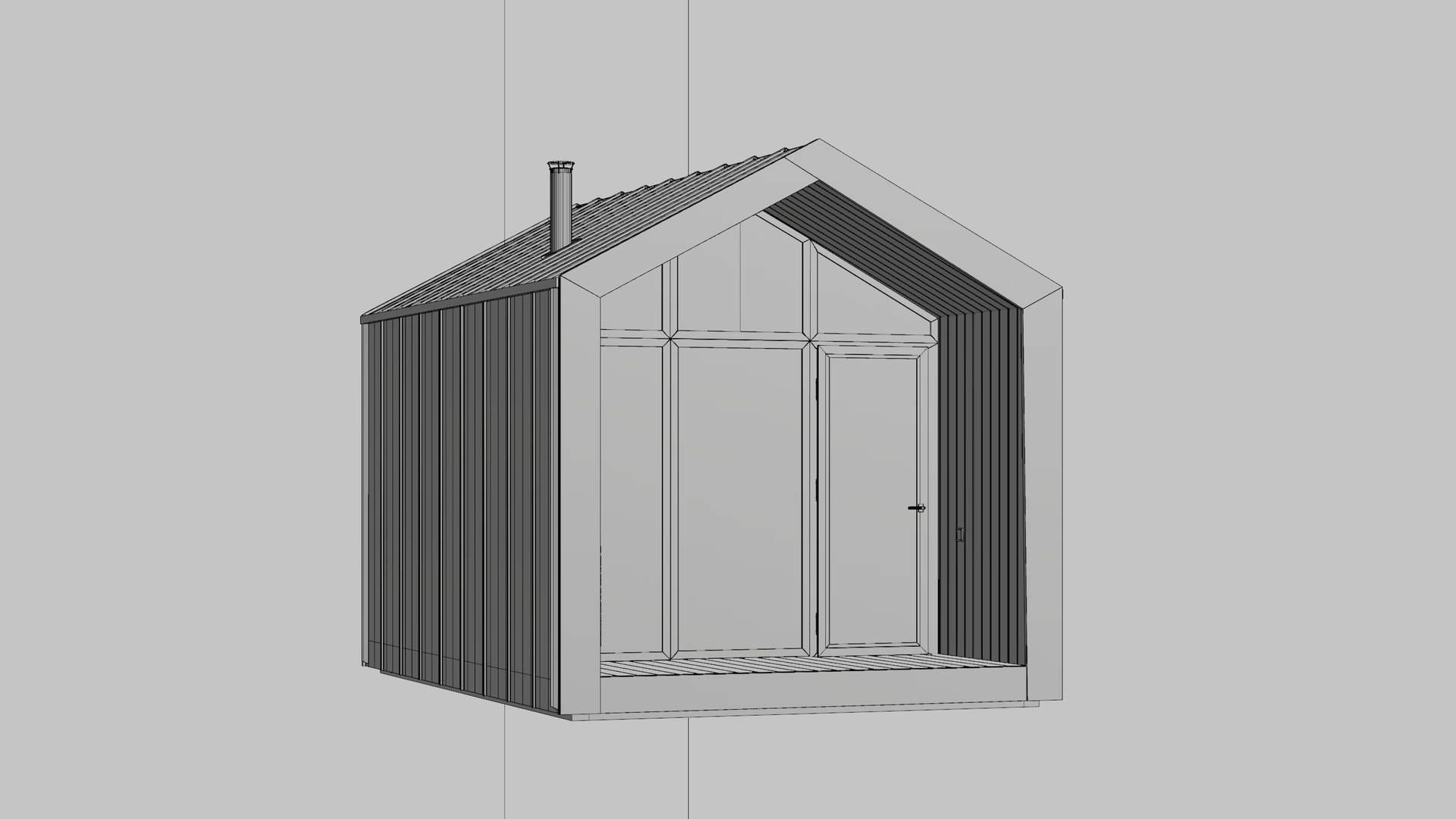 3D Scandinavian outdoor sauna cabin - TurboSquid 1949658