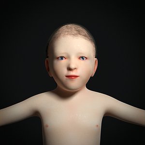 3D Child Rigged Low-poly