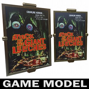 Brass Cinema-Poster Frame Game Model