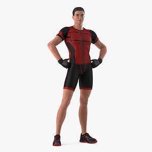 fitness trainer standing pose 3D