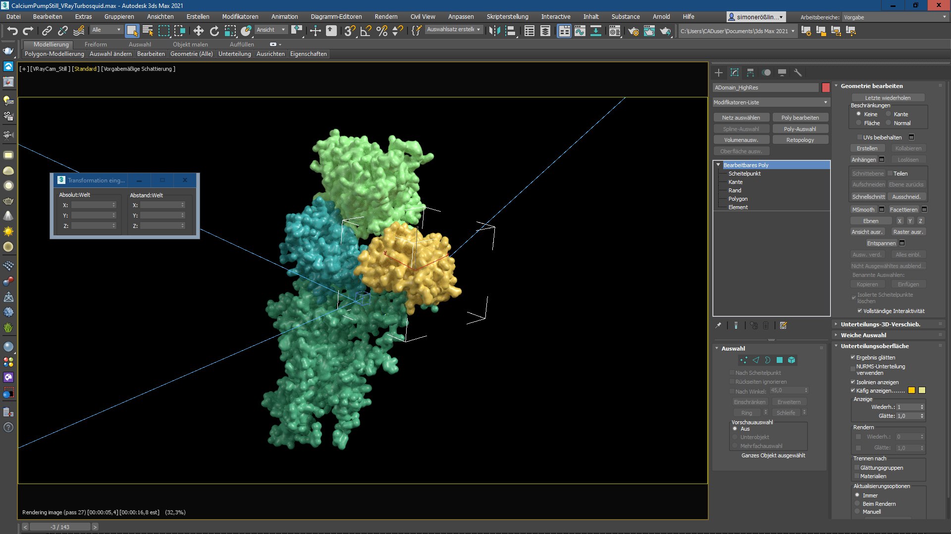 Cell Membrane - Calcium Pump 3D Model - TurboSquid 2294195
