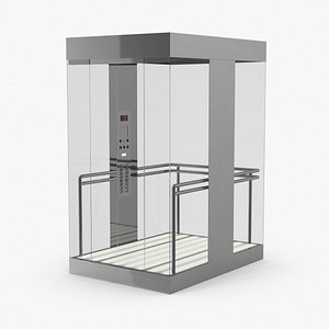 Elevator Car Glass - Doors Closed