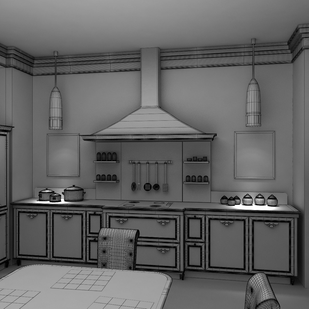 Kitchen Interior 3ds