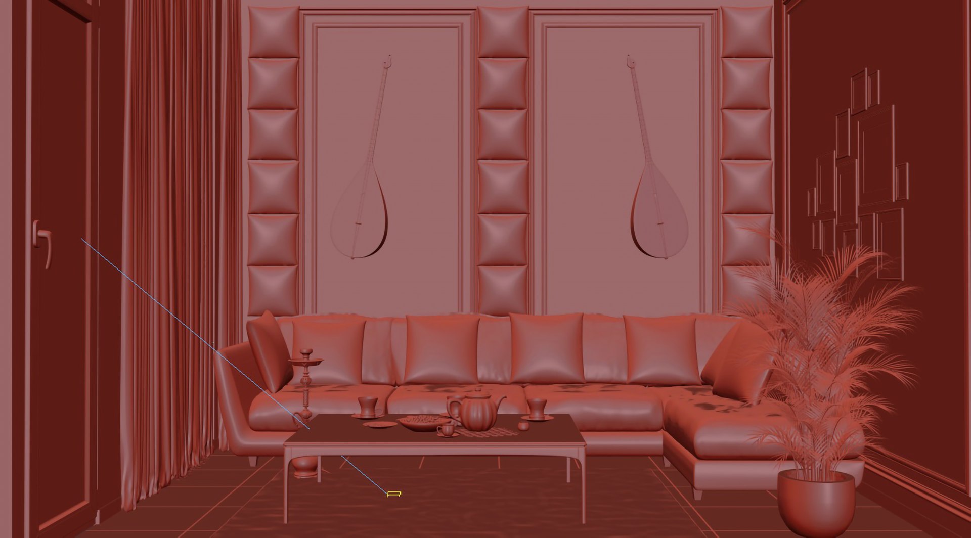 3D Model Islamic Dining Room - TurboSquid 2302147