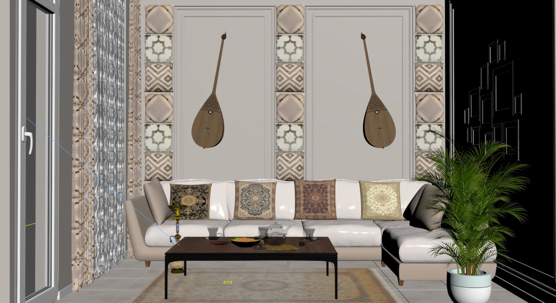 3D Model Islamic Dining Room - TurboSquid 2302147