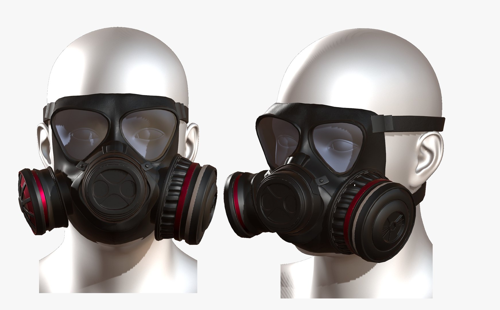 Gas mask model - TurboSquid 1609821