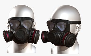 Gas mask respirator scifi futuristic 3D model