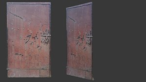 Heavily Rusted Metal Door 3D Scan