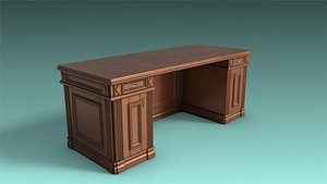3D low-poly desk model