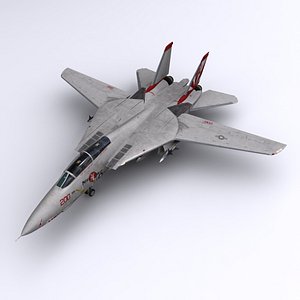 f-14 fighter jet vf-111 3d 3ds