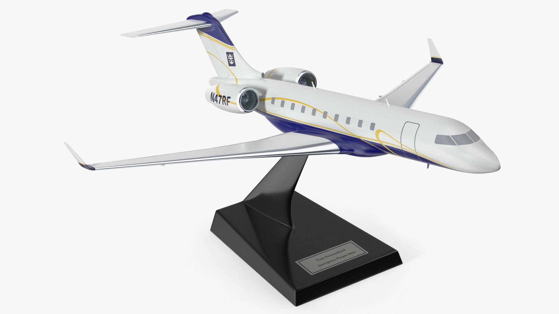 Bombardier Global 6000 Scale Model with Stand 3D model preview